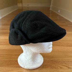 Epoch Hats Company Mens Newsboy Black Wool Hat Ear Flaps Size Large